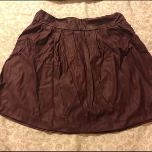 Faux leather skirt